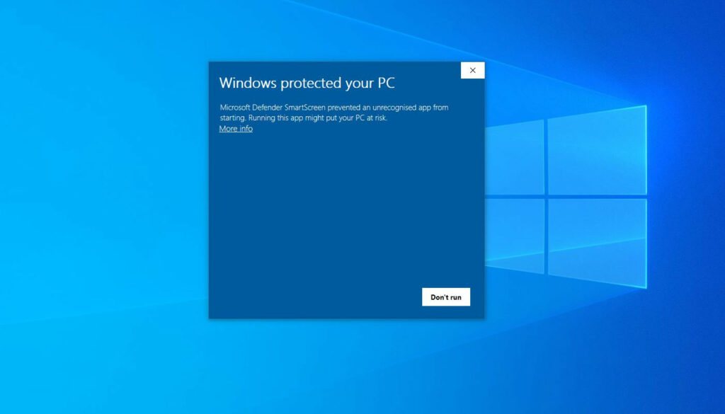 Windows SmartScreen screenshot