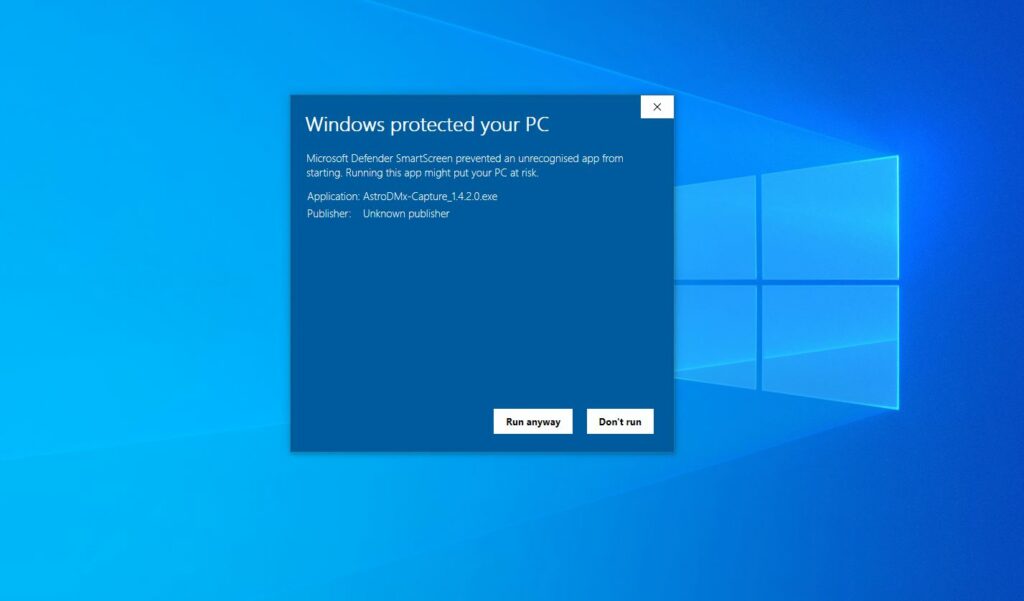 Windows SmartScreen Screenshot